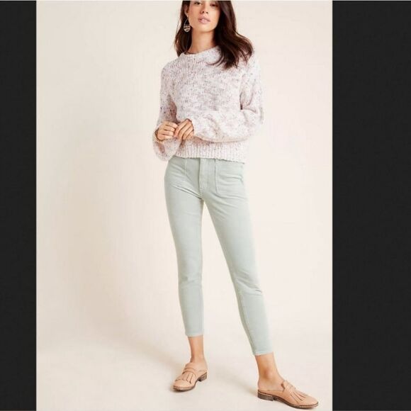 ANTHROPOLOGIE Pilcro and the Letterpress green high rise skinny corduroy pant 32 - Picture 10 of 10